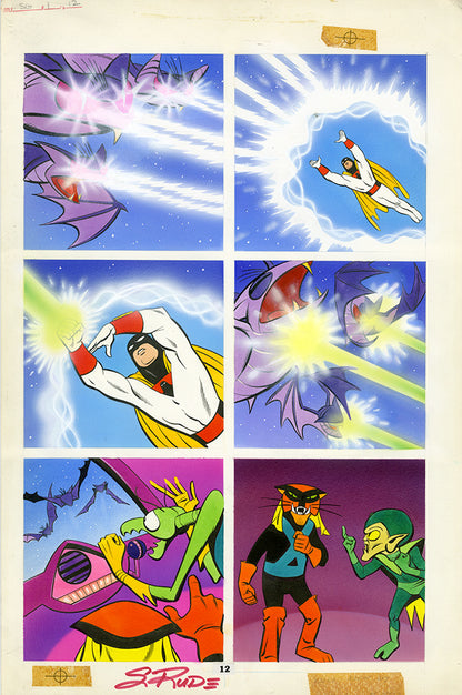 Pg 12 Space Ghost Comico Painted Page - Steve Rude Art