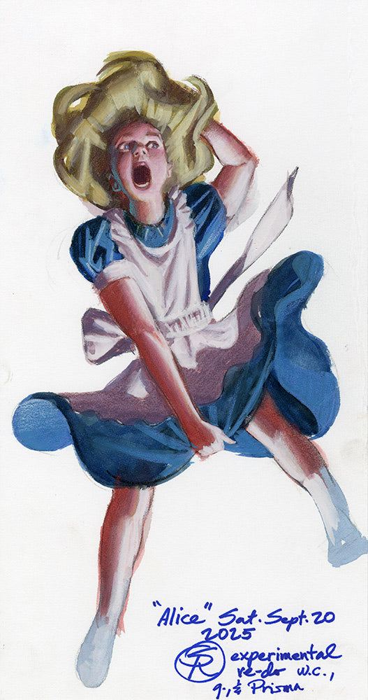 Alice in Wonderland Falling Study