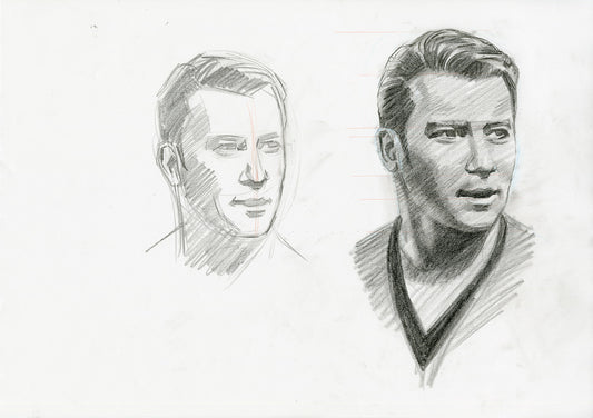 Captain Kirk Pencil Sketches