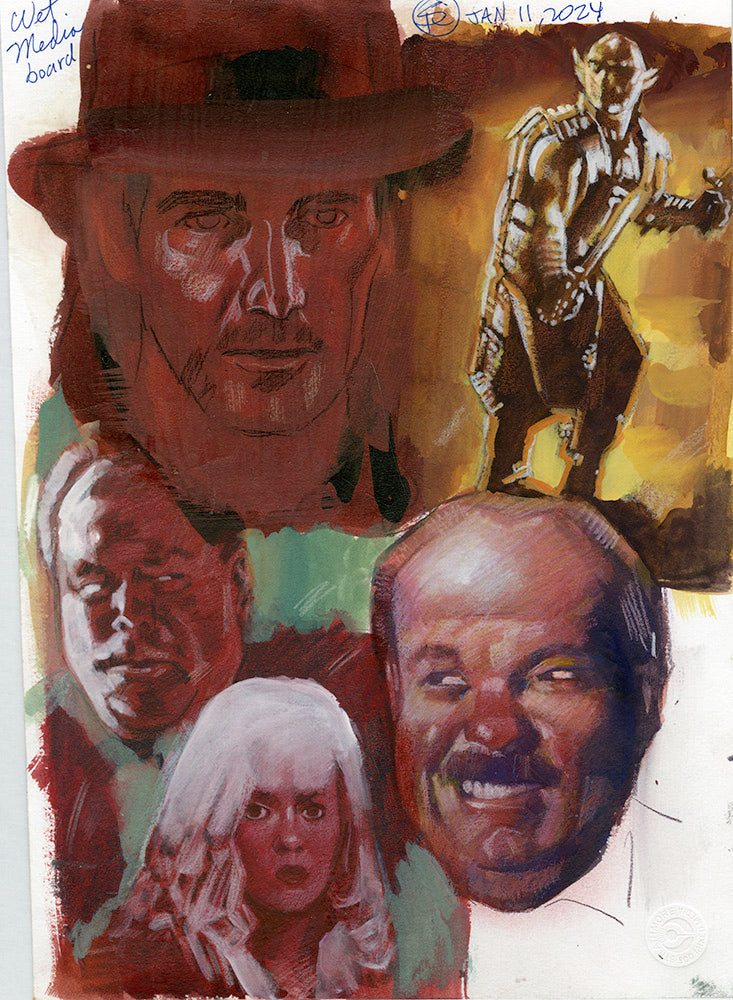 Cowboy and Creature Double-sided Study