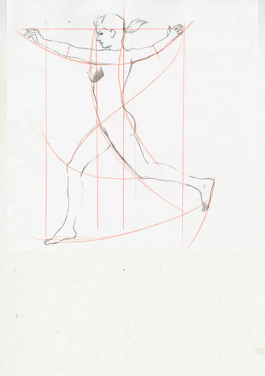 Nude Female Figure Running