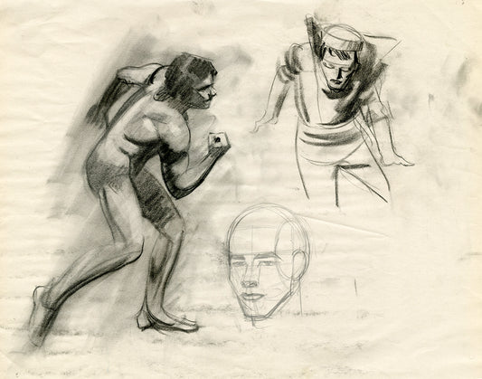 Nude Man Charcoal Study