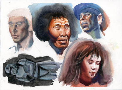 Star Wars Character and Other Faces Double-sided Study