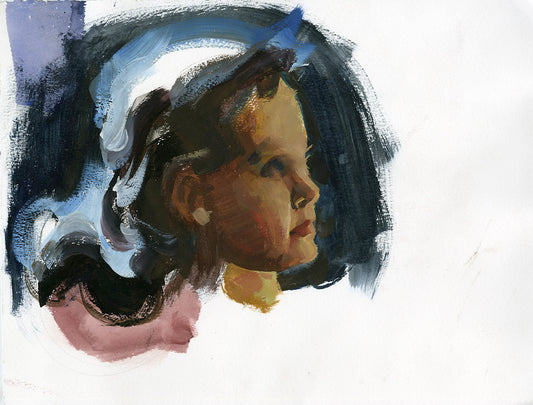 Woman's Face Side View Double-sided Study