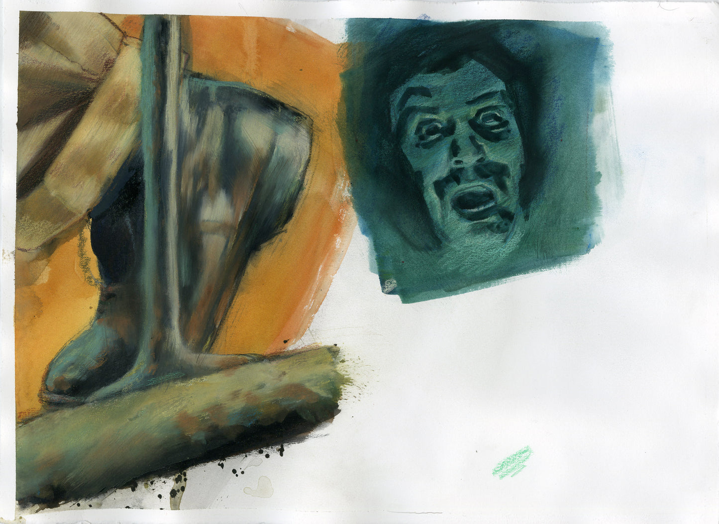 Cleaning Up and Green Face Double-sided Study