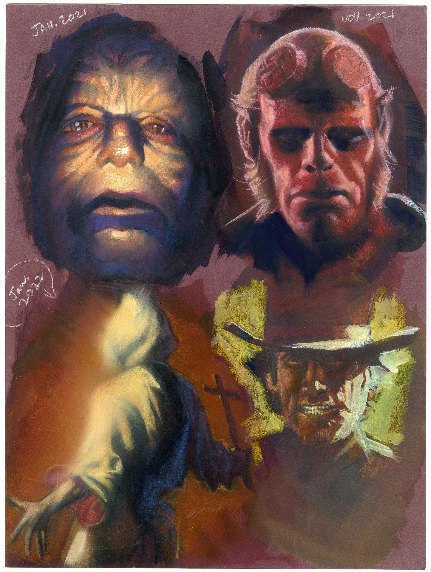 Hellboy and Dirty Harry Study
