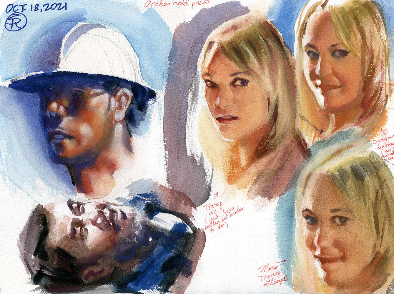 Pretty Ladies Double-sided Study - Steve Rude Art