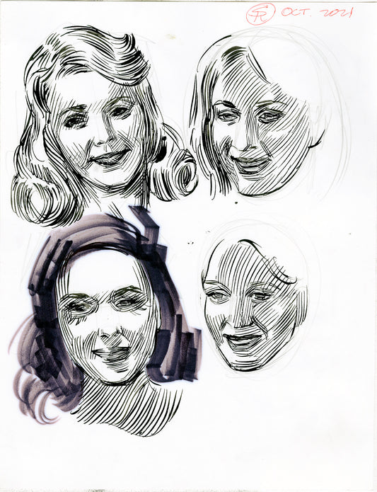 Woman's Face Double-Sided Study