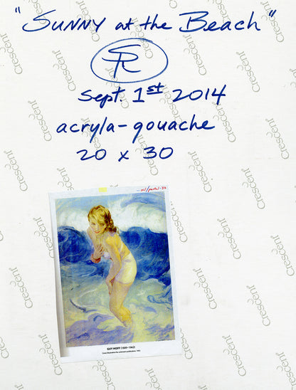 Sundra Topless at the Beach - Steve Rude Art