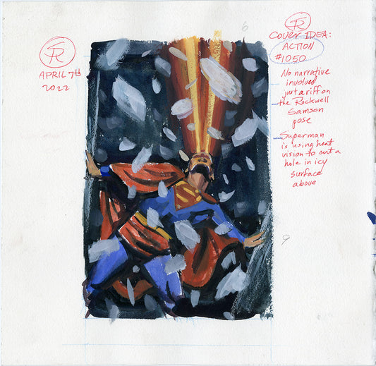 Cover Idea Superman Issue# 1050 Rough - Steve Rude Art