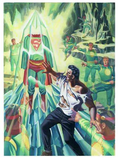 Superman Space Age Original Watercolor Published