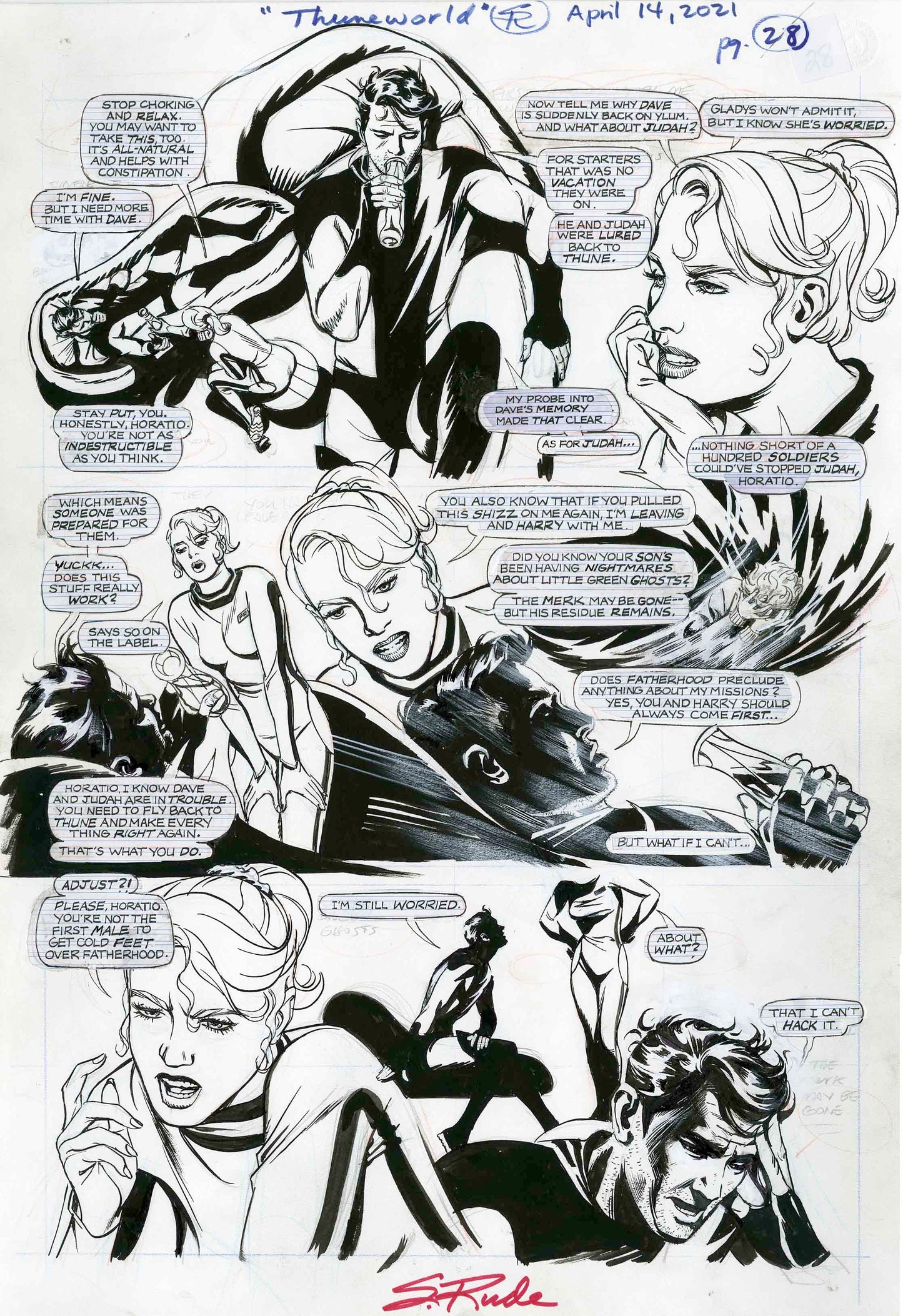 Nexus Battle for Thuneworld Original Art  V2 Issue 2 Page #28 (027)