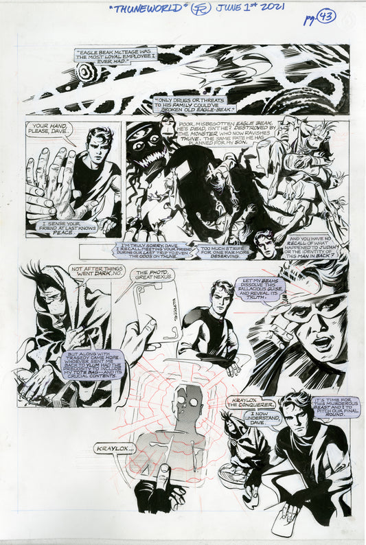 Nexus Battle for Thuneworld Original Art  V2 Issue 3 Page #43 - Steve Rude Art