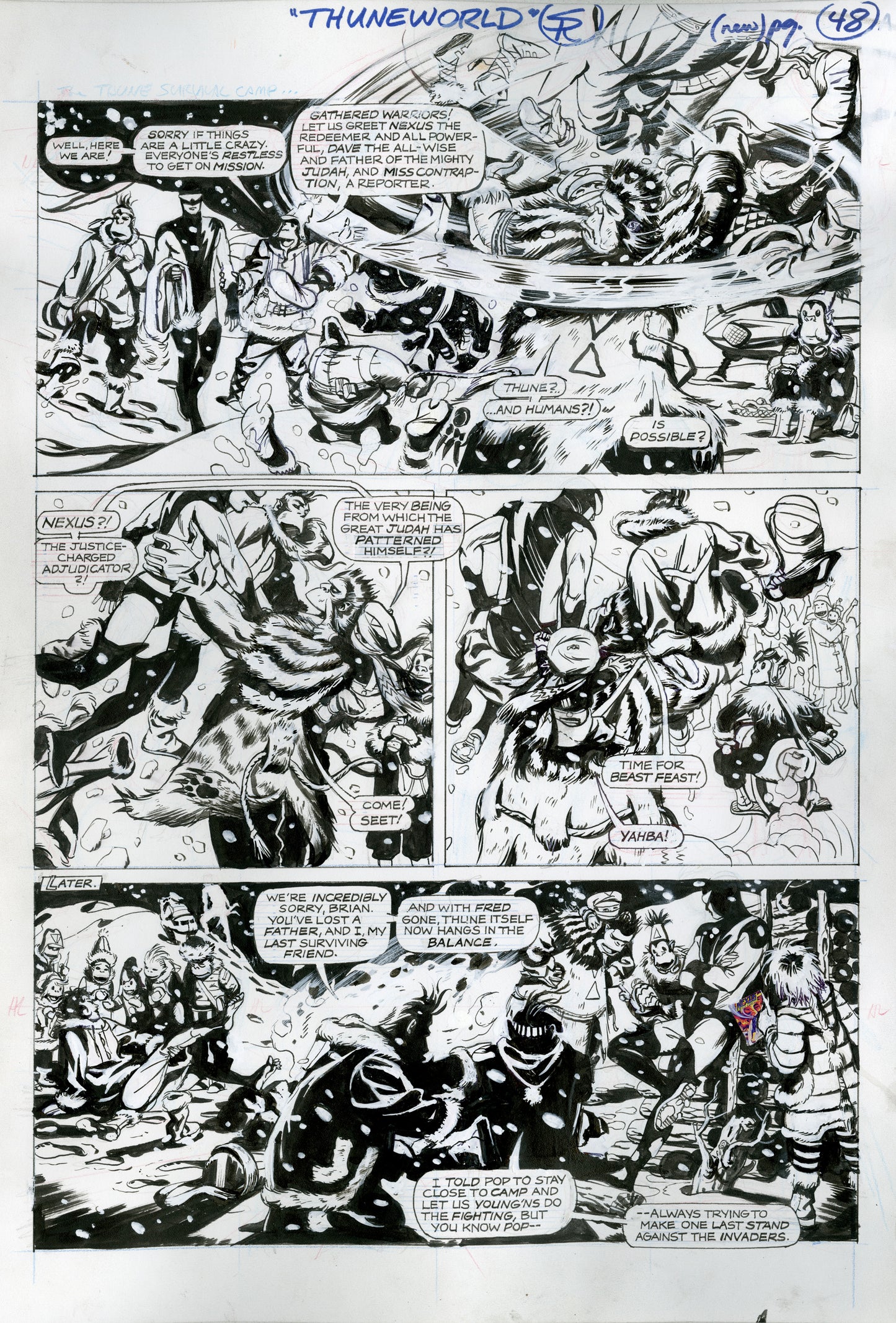 Nexus Battle for Thuneworld Original Art  V2 Issue 3 Page #48A - Steve Rude Art