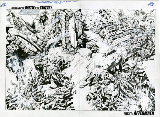 Nexus Battle for Thuneworld Original Art  V2 Issue 3 Page #56-57 - Steve Rude Art