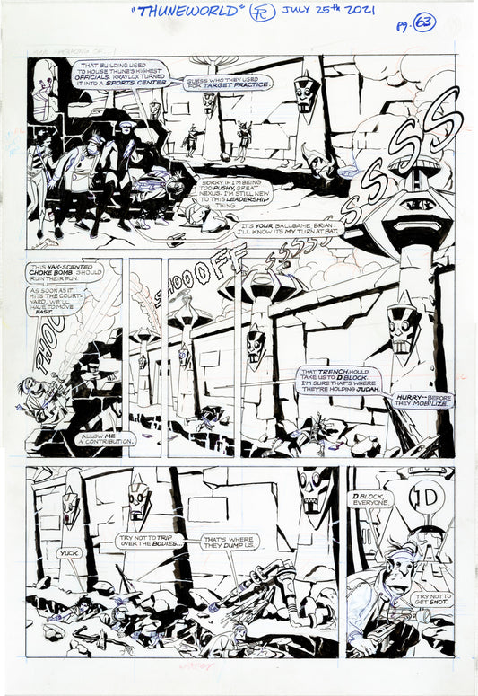 Nexus Battle for Thuneworld Original Art  V2 Issue 4 Page #63 - Steve Rude Art