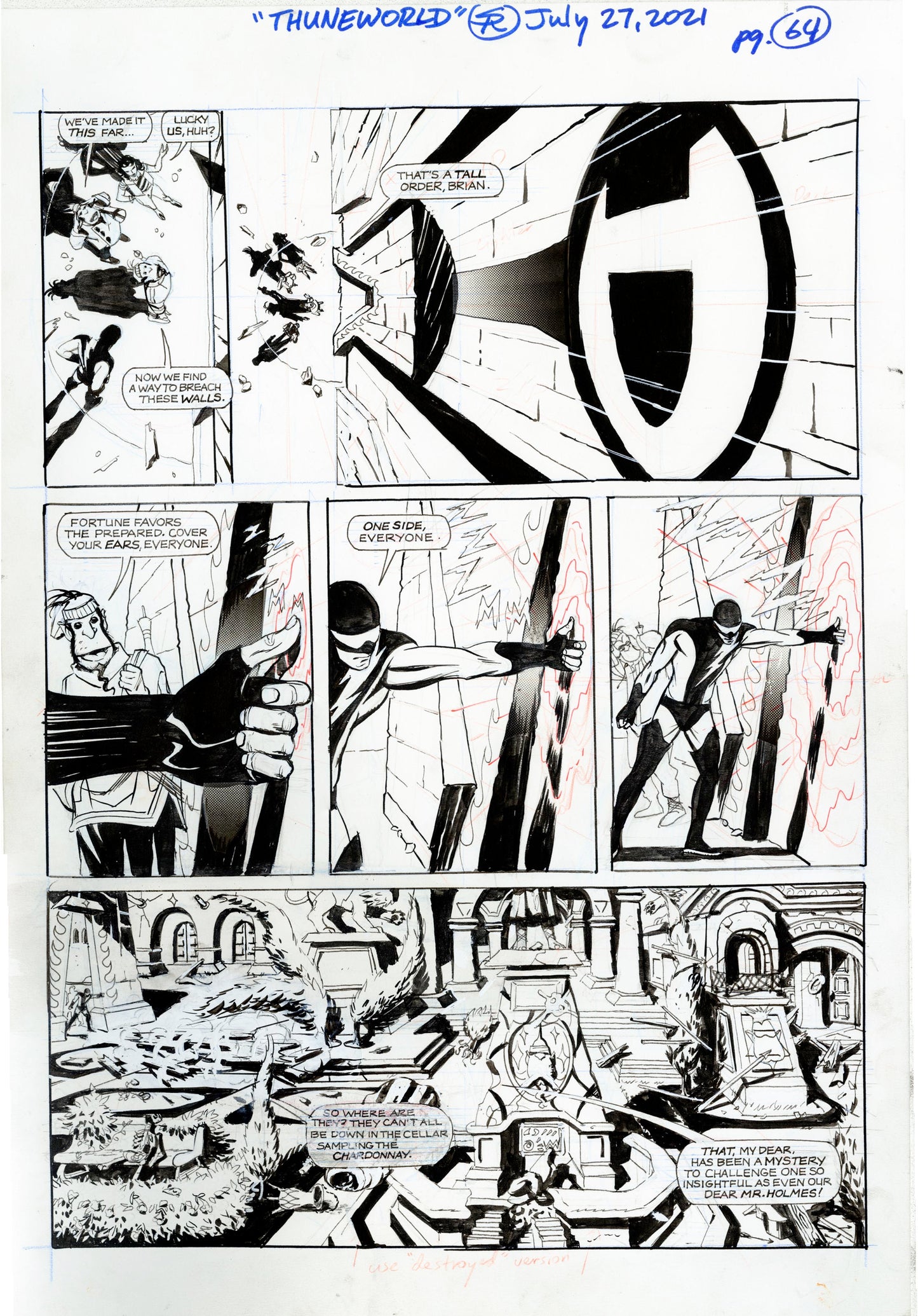 Nexus Battle for Thuneworld Original Art  V2 Issue 4 Page #64 - Steve Rude Art