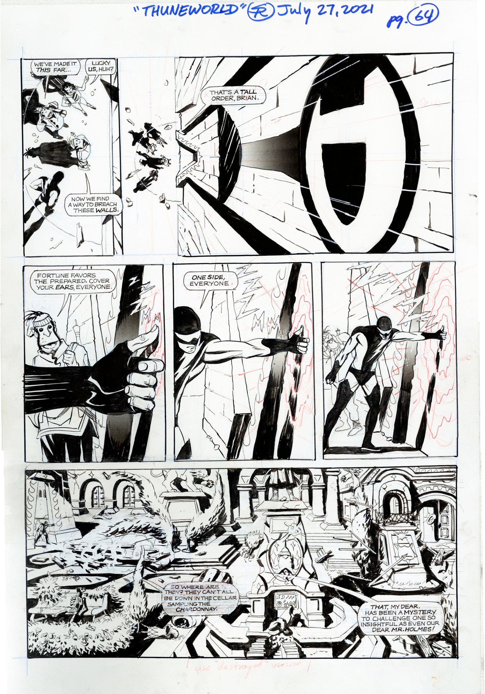 Nexus Battle for Thuneworld Original Art  V2 Issue 4 Page #64 - Steve Rude Art