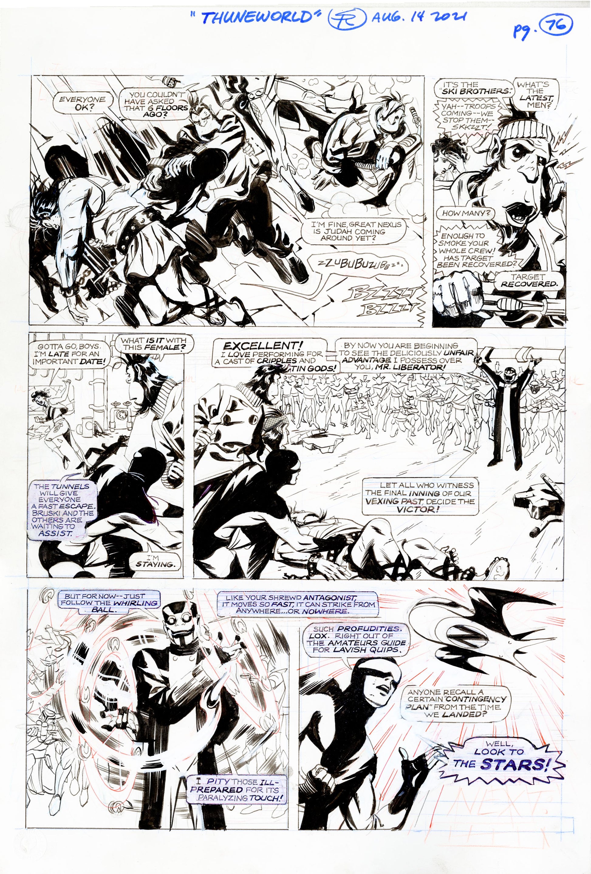 Nexus Battle for Thuneworld Original Art  V2 Issue 4 Page #76 - Steve Rude Art