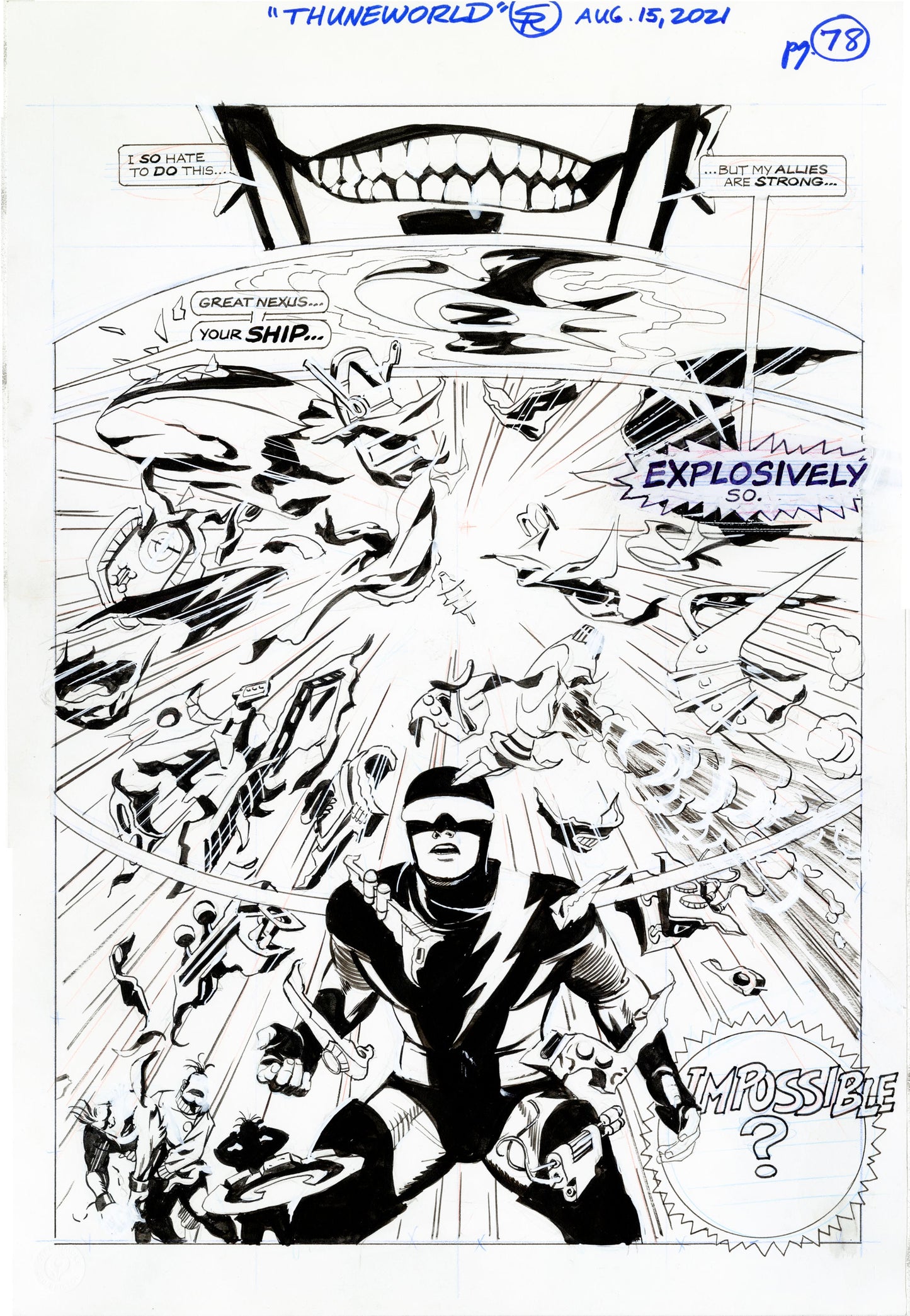 Nexus Battle for Thuneworld Original Art  V2 Issue 4 Page #78