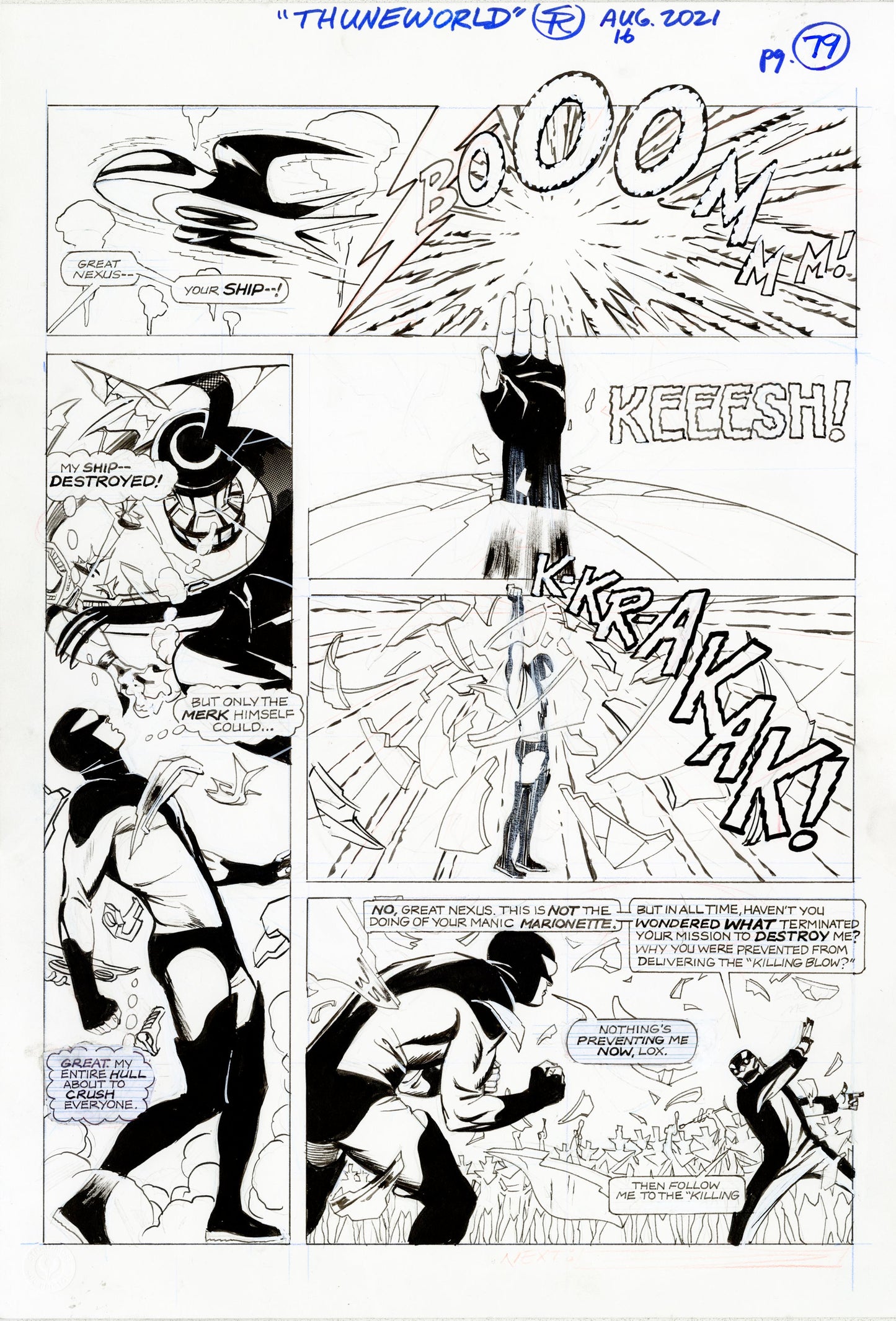 Nexus Battle for Thuneworld Original Art  V2 Issue 5 Page #79 - Steve Rude Art