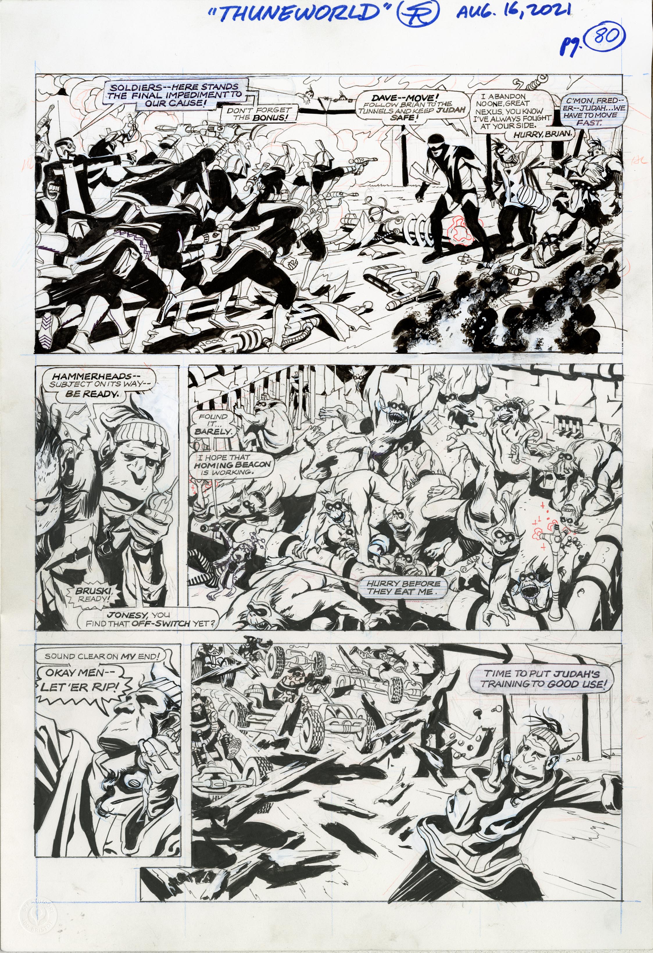 Nexus Battle for Thuneworld Original Art V2 Issue 5 Page #80 – Steve ...