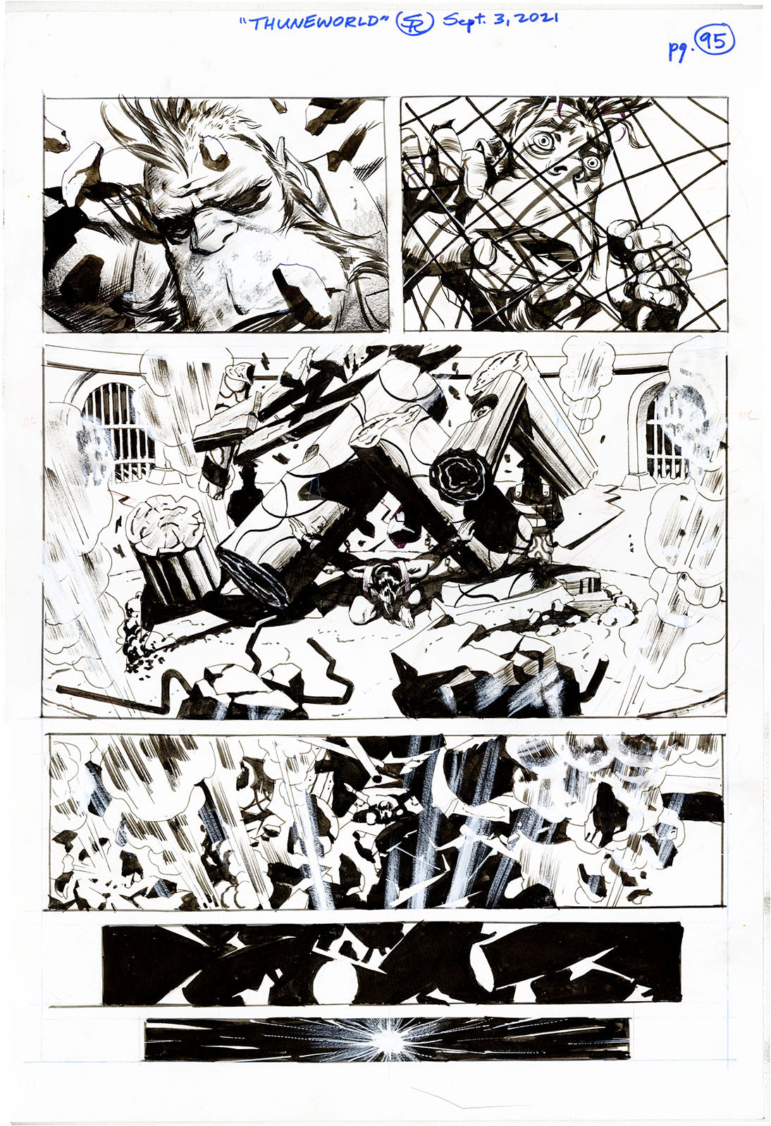 Nexus Battle for Thuneworld Original Art  V2 Issue 5 Page #95