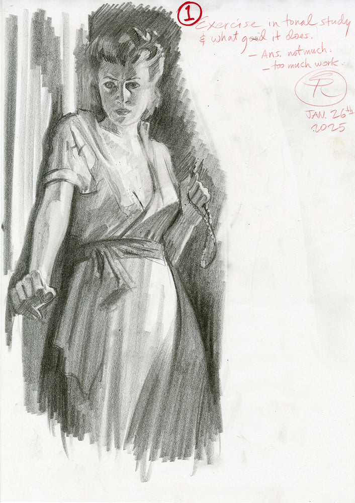 Woman Standing Tonal Study (Set of 2)