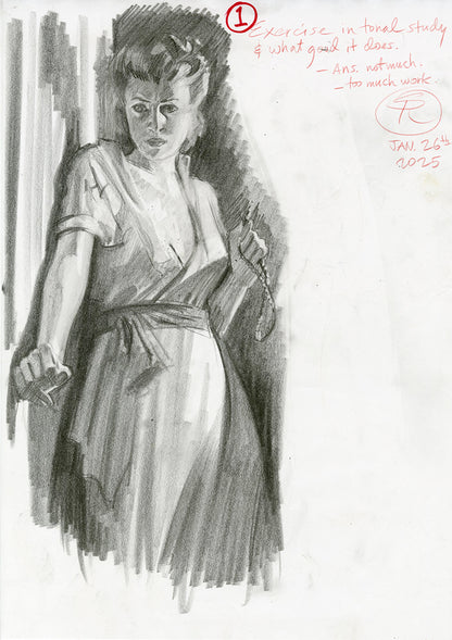 Woman Standing Tonal Study (Set of 2)