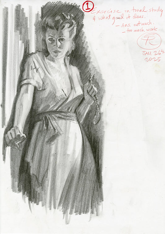 Woman Standing Tonal Study (Set of 2)