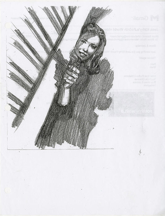 Woman Holding a Gun Study