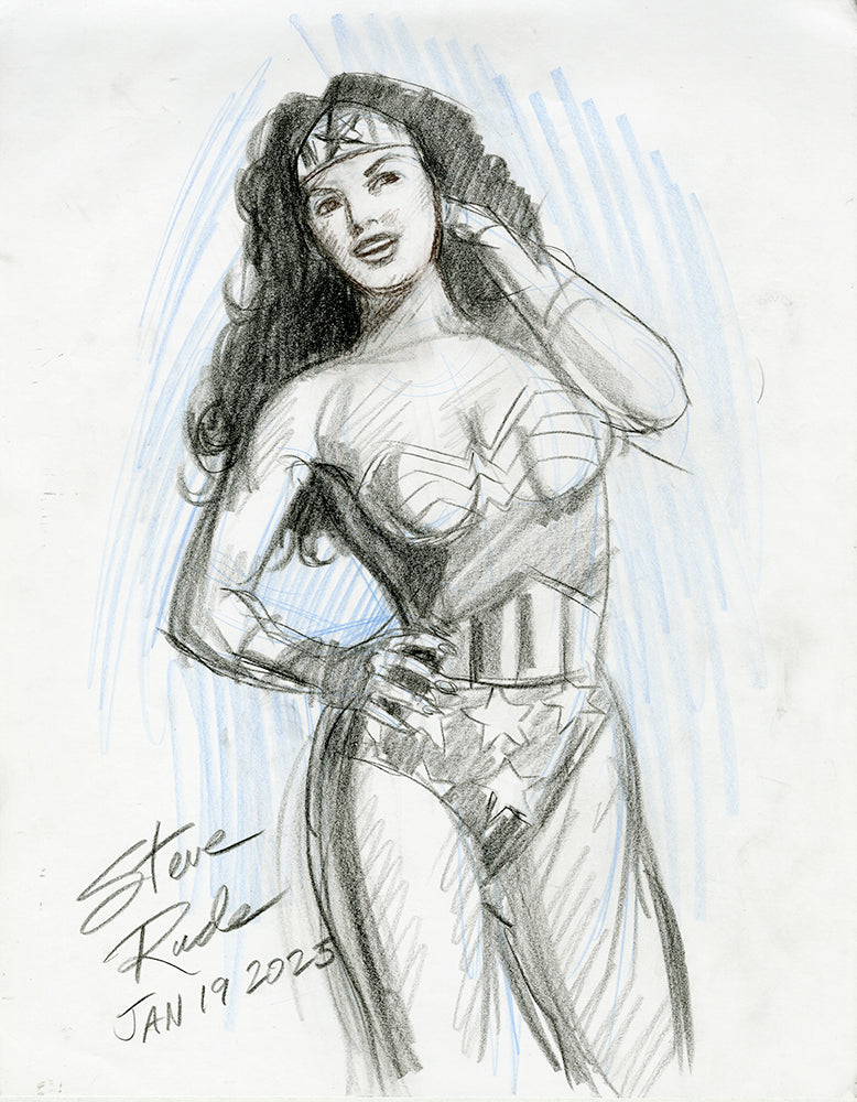 Wonder Woman Pencil Sketch - Steve Rude Art