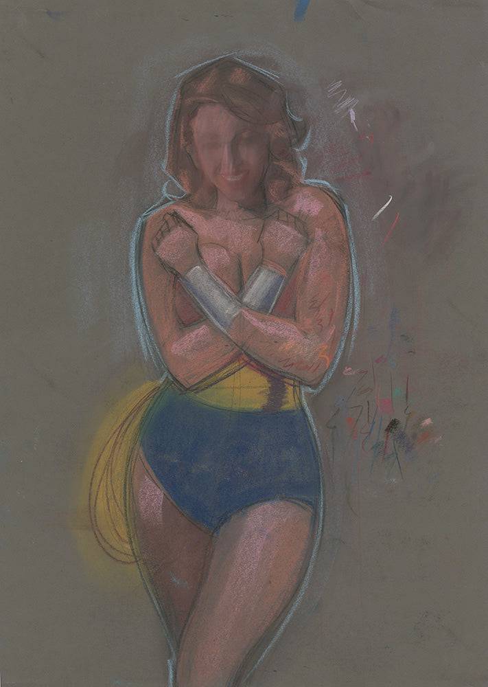 Wonder Woman (Diana) Rough Pastel - Steve Rude Art