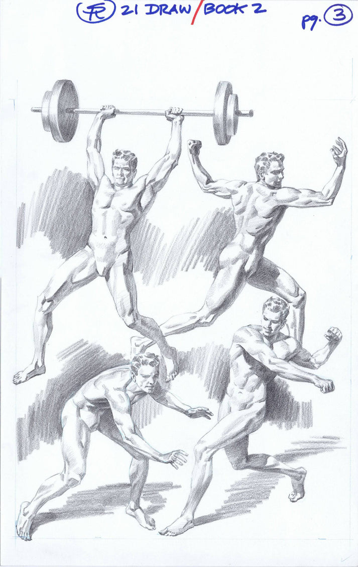 21 Draw Figure Drawing Sheet 3 - Original Art – Steve Rude Art