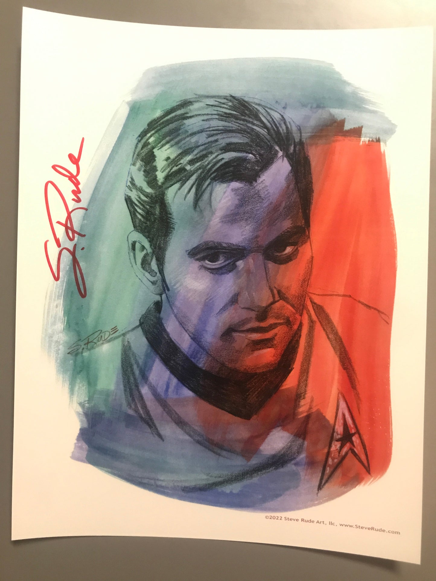 Captain Kirk Print (03) Signed (24#)