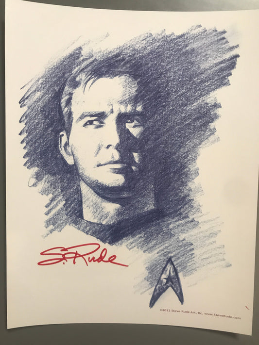 Captain Kirk Print (02) Signed (24#)
