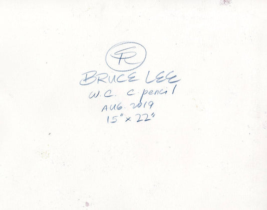 Bruce Lee Watercolor/Colored Pencil April 2019 Study (2) - Steve Rude Art