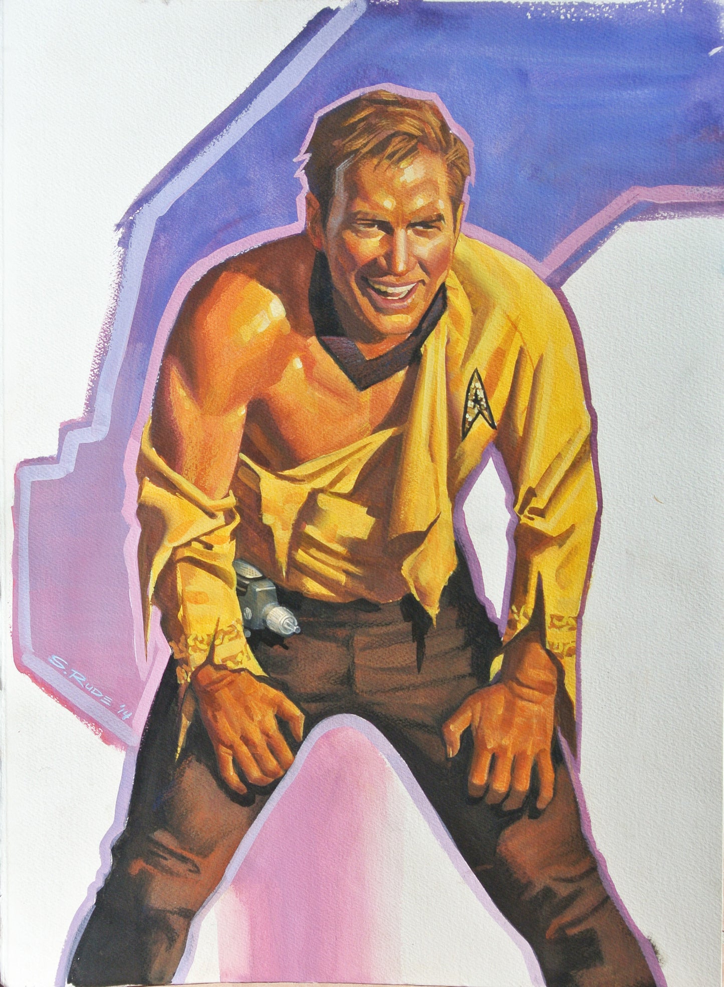 Captain Kirk Star Trek Watercolor