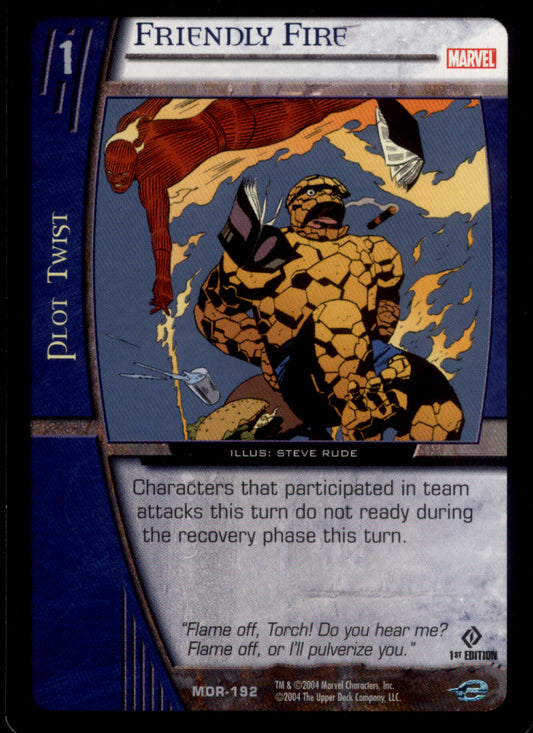 Friendly Fire Trading Card