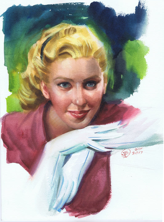 Marilyn Monroe Watercolor Painting