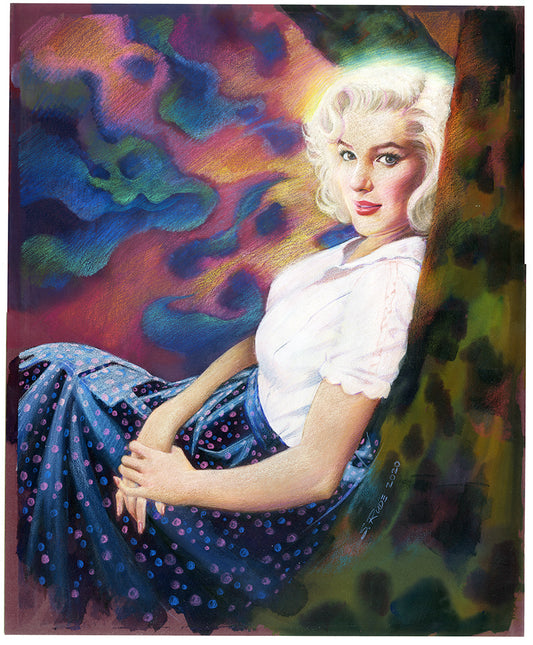 Marilyn Monroe Watercolor & Prismacolor Painting