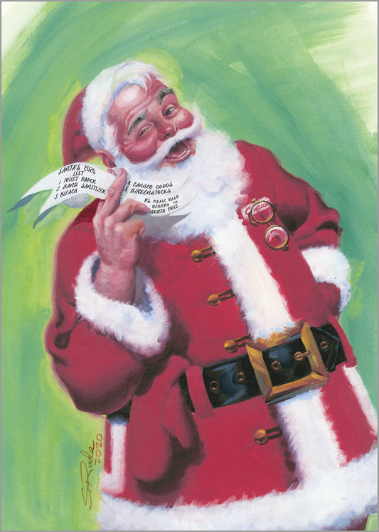 2020 Santa Claus Christmas Cards Set of 10 w/Envelopes