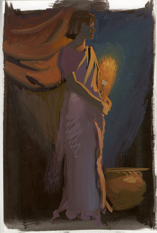 Lady in a Purple Gown Study