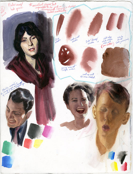Skin Tone Pallet with Faces Study 2013 Double Sided