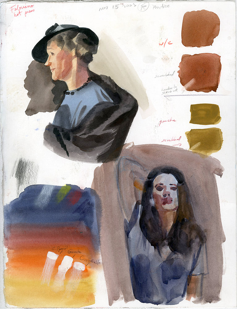 Skin Tone Pallet with Faces Study 2013 Double Sided