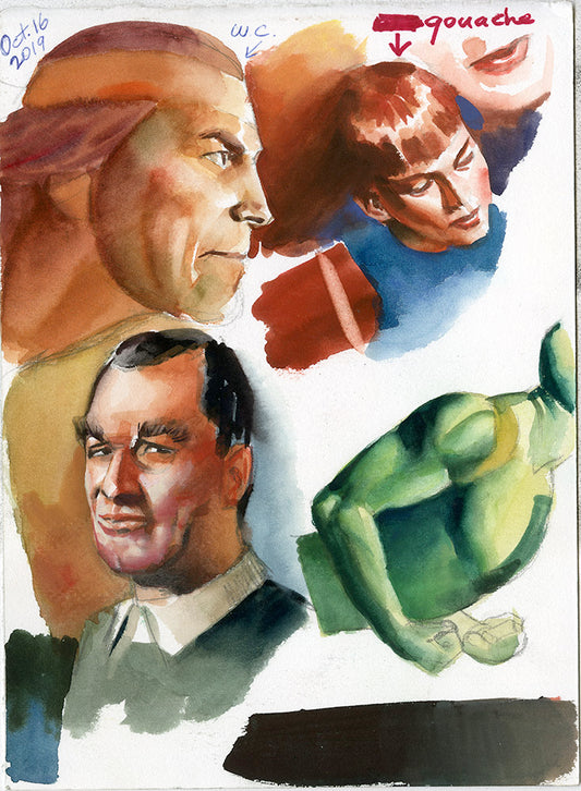 Alex Ross Study(Serious Face and Character ) 2019 Double-sided