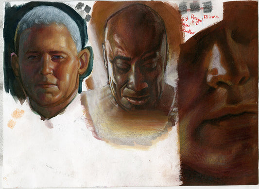 Green Mile ( John Coffey) and older make faces Study Double Sided 2020