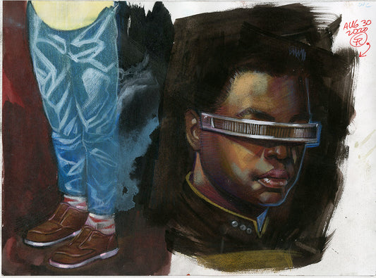 Geordi-Star Trek and Blue pants study 2020 Double Sided
