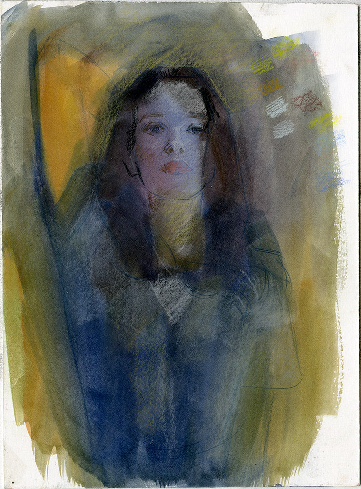 Study of a Girl in a Blue Shirt-2020 Double Sided (Actress Kat Dennings)