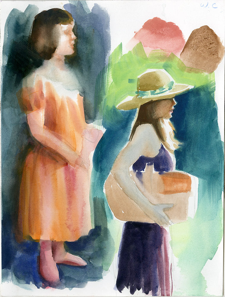 Double Face/ Two Women Study (double-sided)
